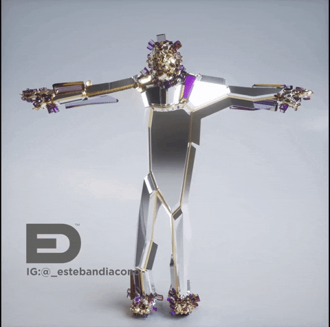 houdini simulations cgi uncanny weird GIF by Esteban Diácono