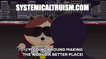 systemicaltruism south park mask eric cartman super hero GIF