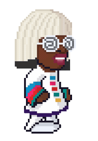 Art Pixel Sticker by Ali Graham