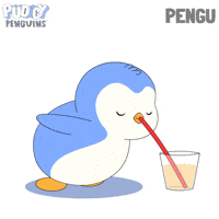 Penguin Sipping GIF by Pudgy Penguins