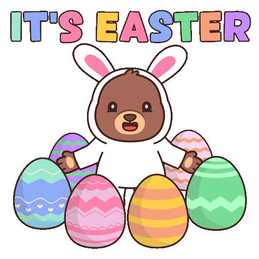 Happy Easter Bunny Sticker by BEARISH