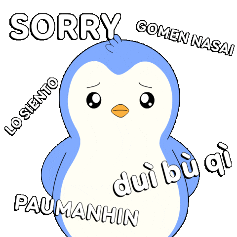 Sorry Forgive Me Sticker by Pudgy Penguins