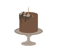 Happy Chocolate Cake Sticker by Mille Design