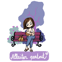 taninette bebe breastfeeding maman babywearing Sticker