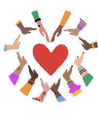 caregivercareers heart hands together care Sticker