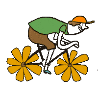 Shelby_Ling flower ride bicycle flowerpower Sticker
