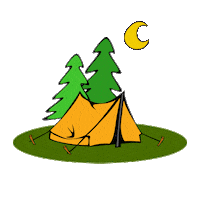 vacaciones camping Sticker