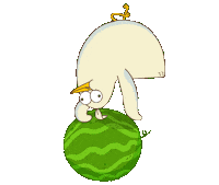 Chicken Watermelon Sticker by BadTimeStories