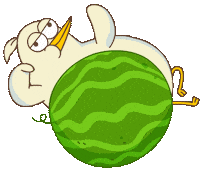 Chicken Watermelon Sticker by BadTimeStories