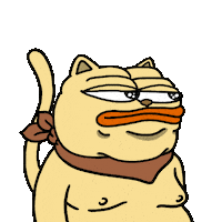 Fatcat What Sticker by ChonkyCom
