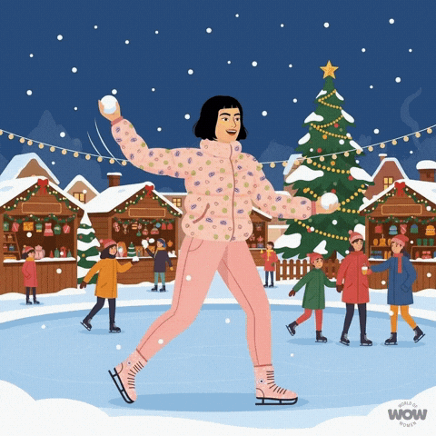 Ice Skating Christmas GIF by World Of Women