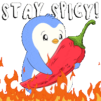 Hungry On Fire Sticker by Pudgy Penguins