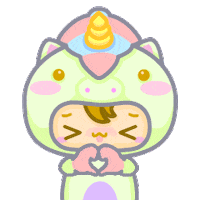 kiktoyz love heart baby unicorn Sticker