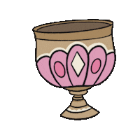Goodiemood illustration magic cup crystal Sticker