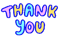 Thanks Thank You Sticker by Katharine Kow