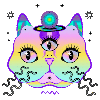 Cat Rainbow Sticker by Sua Agape