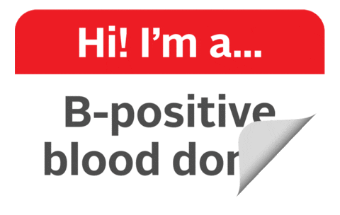 Blood Donor B Positive Sticker by Canadian Blood Services