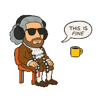 Everything Is Fine Drinking Sticker