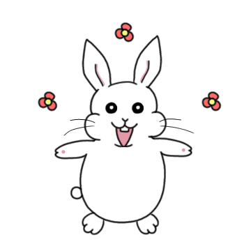 jinsil giphyupload 행복 토끼 꽃 Sticker