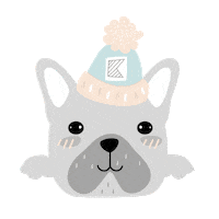 Dog Lola Sticker by Kinuayarns