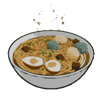maugifs food yummy delicious ramen Sticker