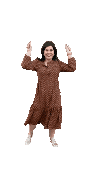 Excited Hands Up Sticker