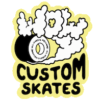 Roller Skate Wow Sticker