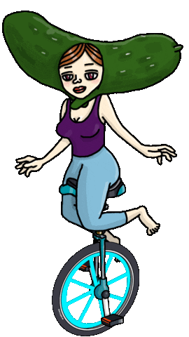 Unicycle Sticker by yu-san
