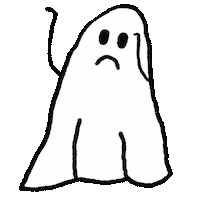 Sad Ghost Sticker