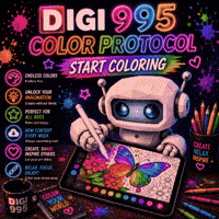 Color By Number Colorful Art GIF by Digi 995