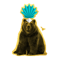 Grizzly Bear Art Sticker by Toblerone