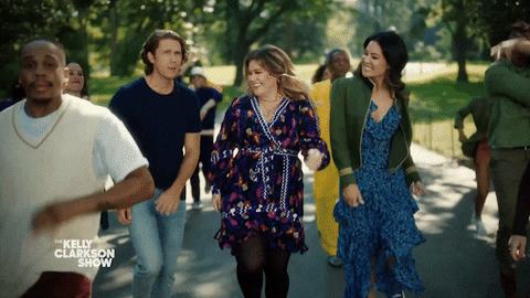 Happy Aaron Tveit GIF by The Kelly Clarkson Show