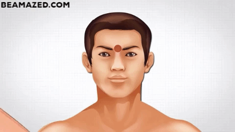 pressure point eyebrows GIF