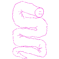 Snake Bubble Sticker by panika.xyz