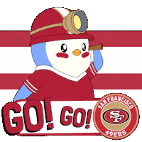 Touch Down Super Bowl Sticker by Pudgy Penguins