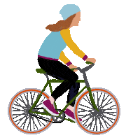 Girl Bicycling Sticker by NickiP