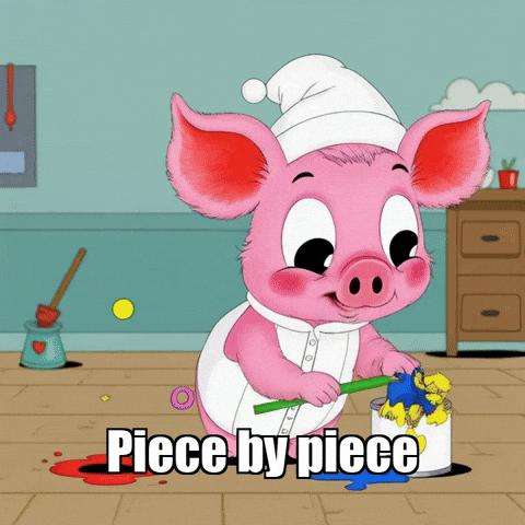 Piece By Piece Wisdom GIF by The Pigasso