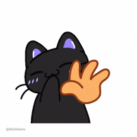 Black Cat Mimi GIF by shichisōru