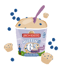 BirchBenders keto muffin keto food blueberry muffin Sticker