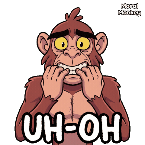 Scared Oh No Sticker by VeeFriends