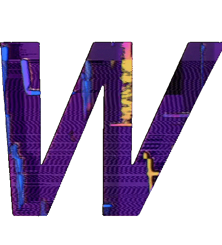Glitch Alphabet Sticker by #BASILIO