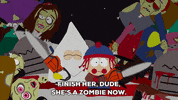 eric cartman zombies GIF by South Park 