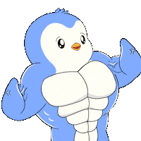 Workout Im Strong Sticker by Pudgy Penguins