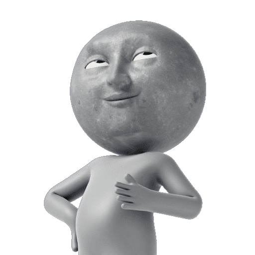 Satisfying Full Moon Sticker by Mr n Mrs Moon