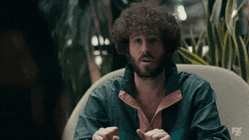 TV gif. Lil Dicky as Dave in Dave. He's sitting in a chair and he looks taken aback at first but quickly becomes accepting as he processes the news quickly and responds with, "Oh. Ok."