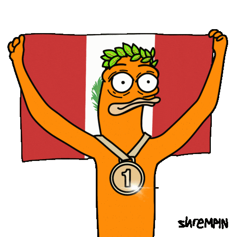 Gold Medal Flag Sticker by shremps
