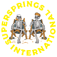 Skeleton Chilling Sticker by SuperSprings International
