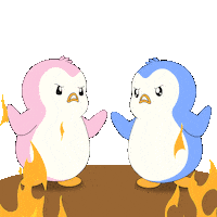Fight Love Sticker by Pudgy Penguins