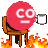 _coderio meme fun coffee fire Sticker