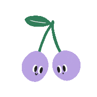 Smiley Face Cherries Sticker by rillagorilla